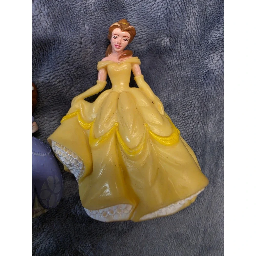 Disney Princess Figures Lot Belle Jasmine Sofia the First Cake Toppers Toy 4pc